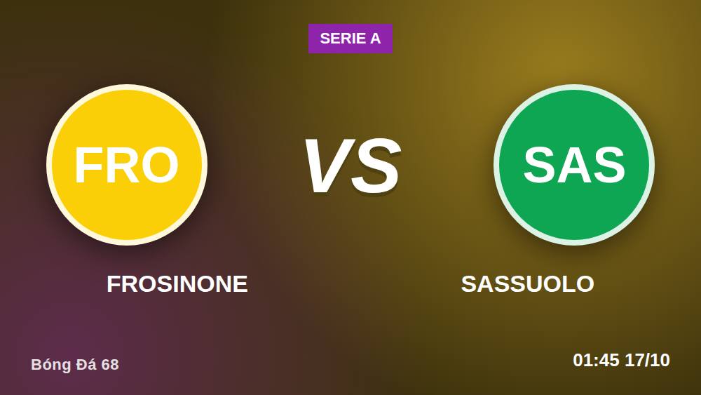 Frosinone vs Sassuolo 16/10/2026: Kèo châu Á +145 có thật sự thơm?